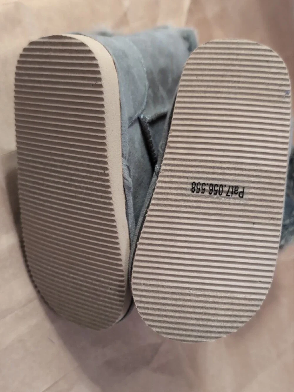 Koala Kids Gray Faux-Fur Trim Booties